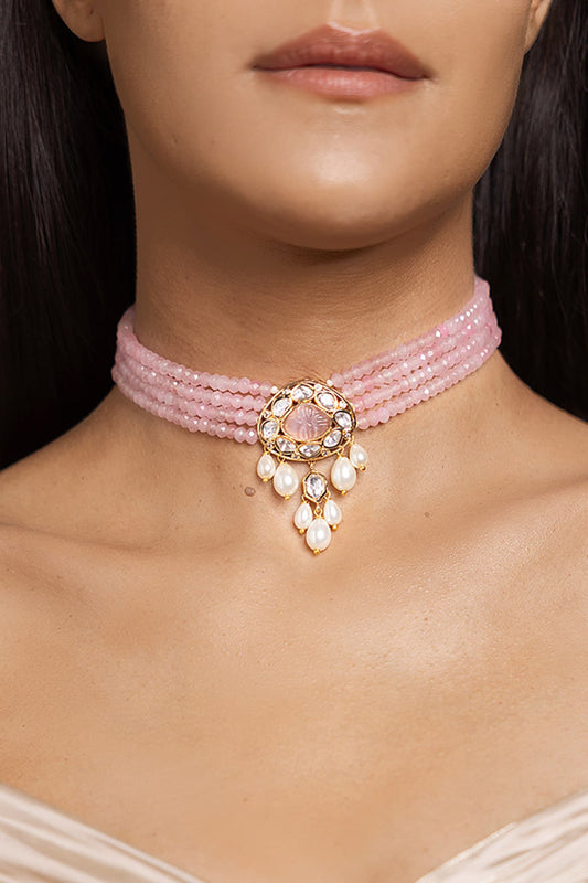 Charming Crystal Work Choker 
