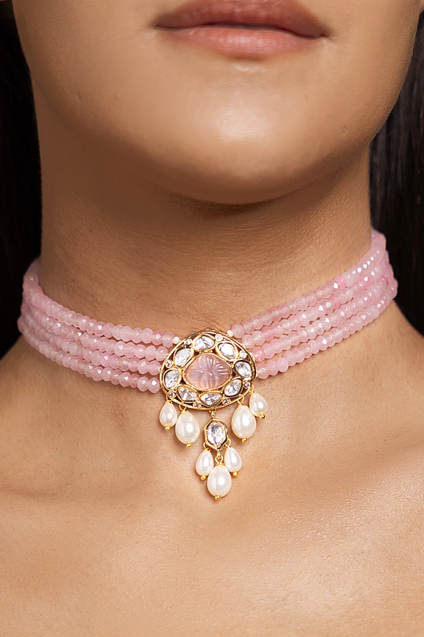 Charming Crystal Work Choker 