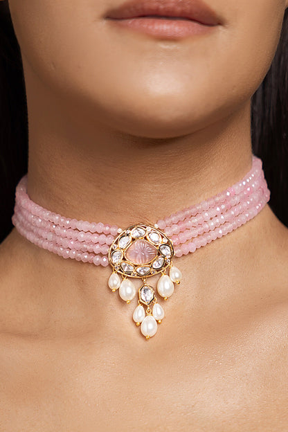 Charming Crystal Work Choker 