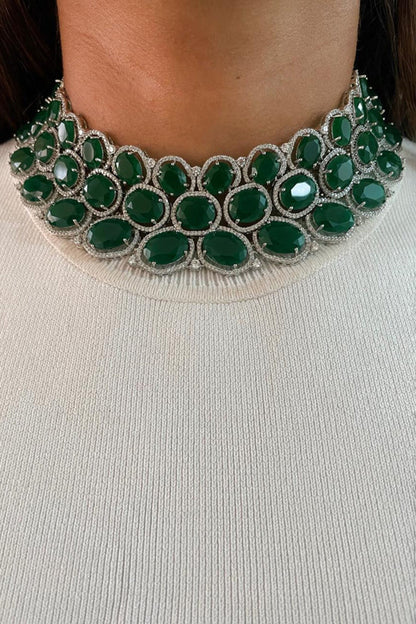Maharani Three-Layered Floret Necklace & 5 Layered Necklace Set 