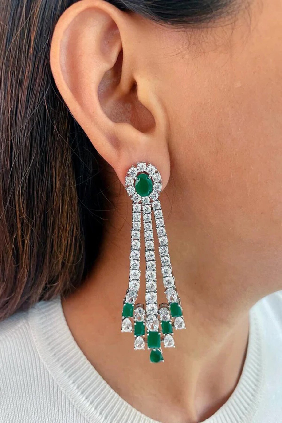 Maharani 3 & 4 Layered Diamond Embellished Necklace Set 