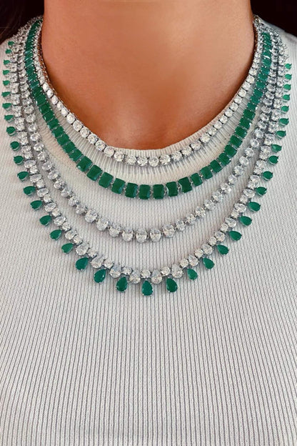 Maharani 3 & 4 Layered Diamond Embellished Necklace Set 