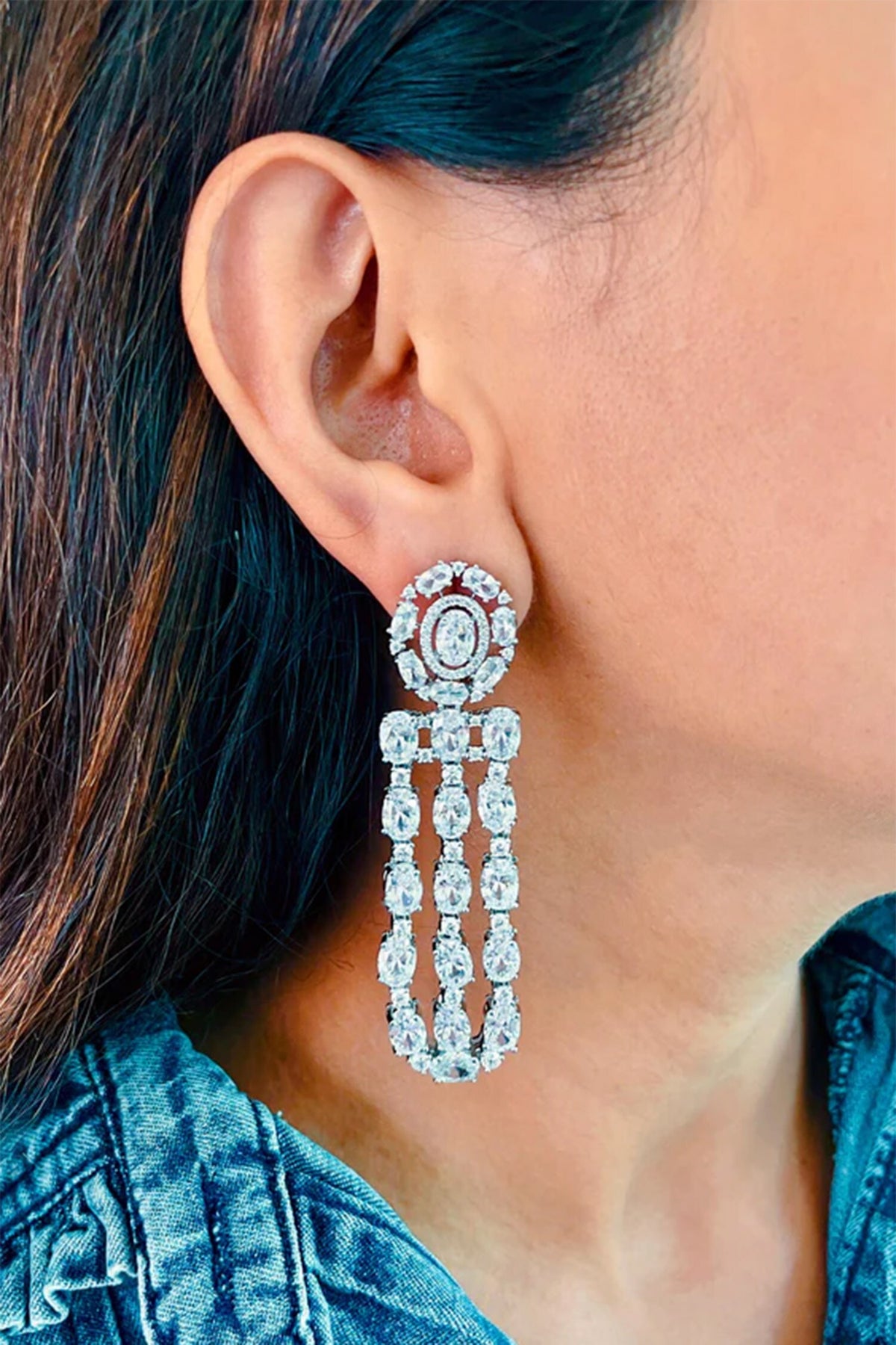 Celine Layered Diamond Embellished Necklace Set 