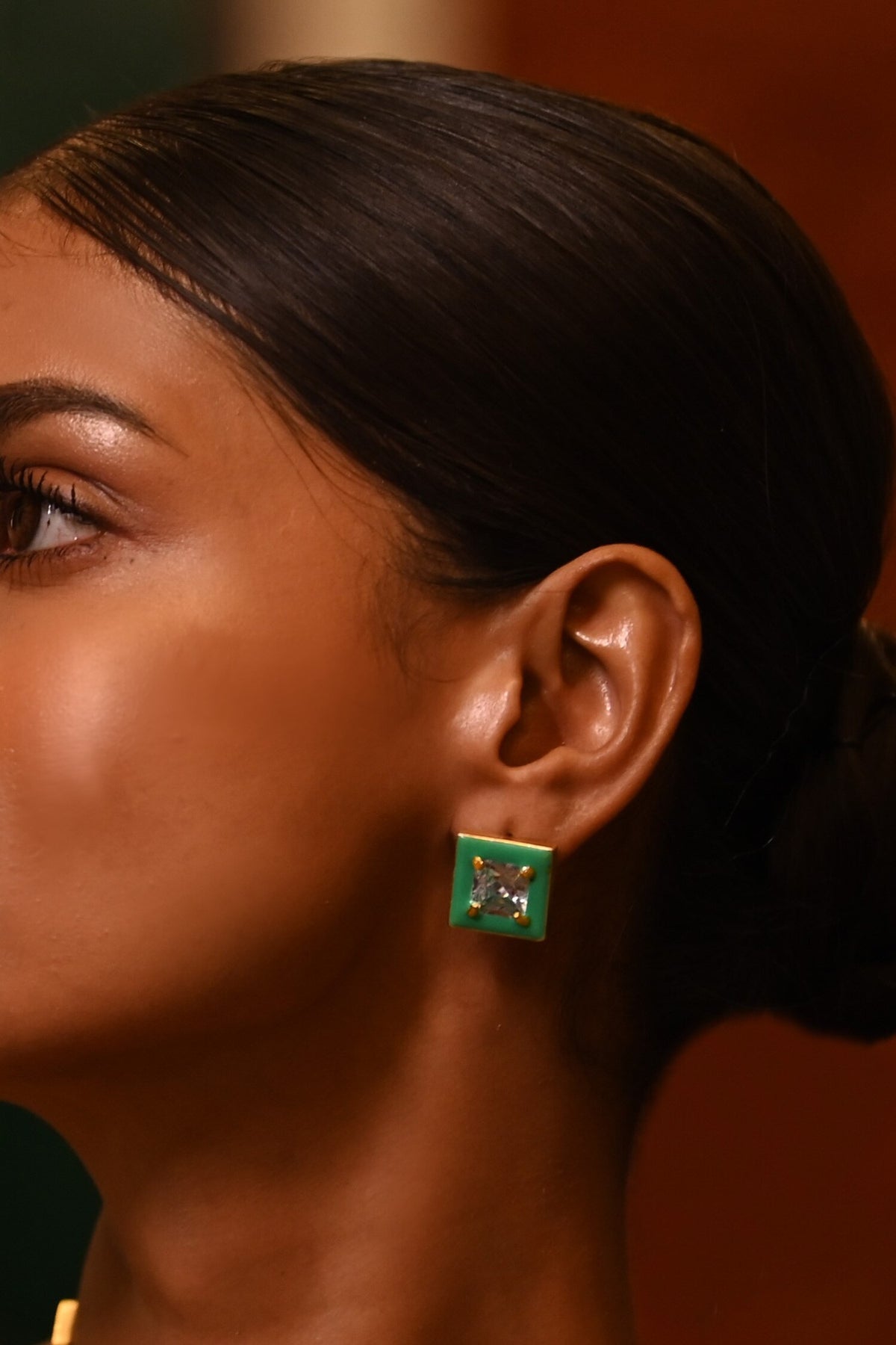 Enchantment Enamelled Zircon Studs 