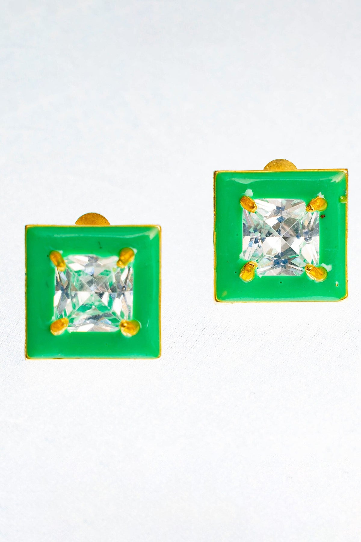 Enchantment Enamelled Zircon Studs 