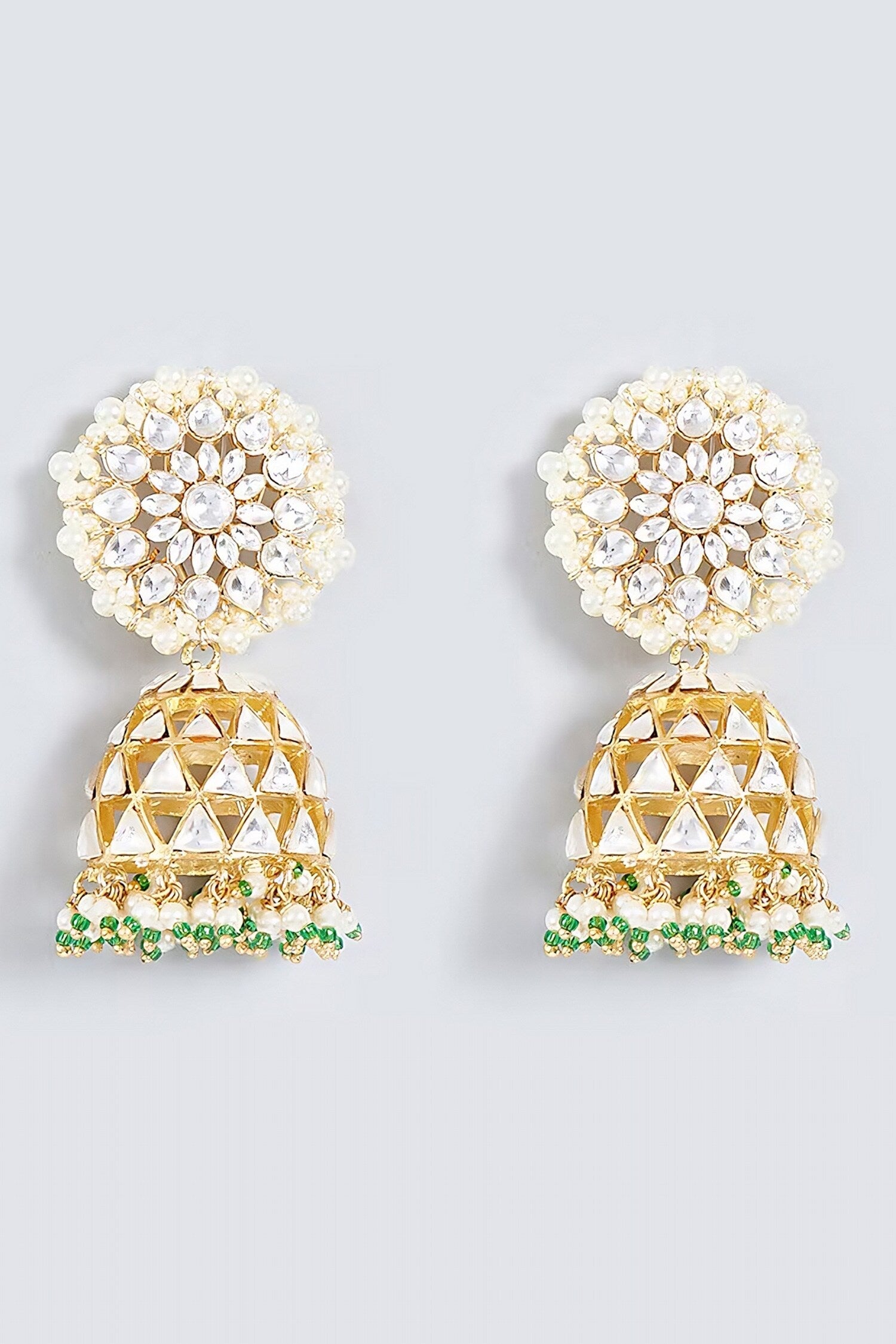 Pearl Embellished Jhumkas 
