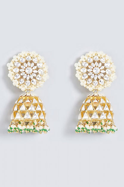 Pearl Embellished Jhumkas 