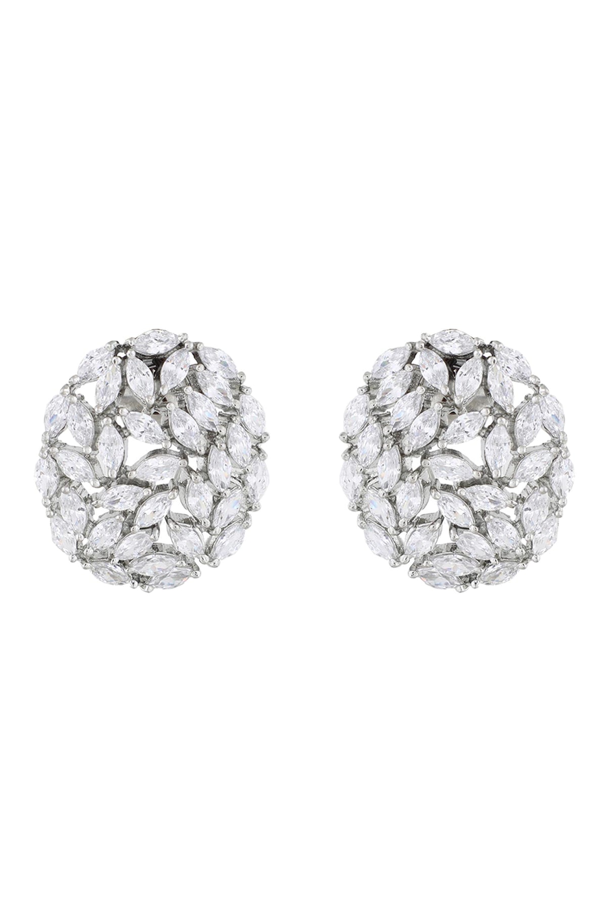 Marquis Assembled Round Diamond Studs 