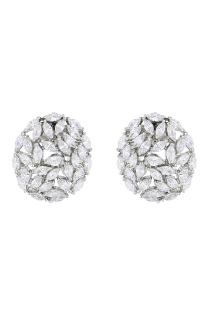 Marquis Assembled Round Diamond Studs 