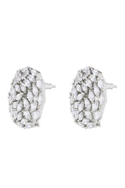 Marquis Assembled Round Diamond Studs 