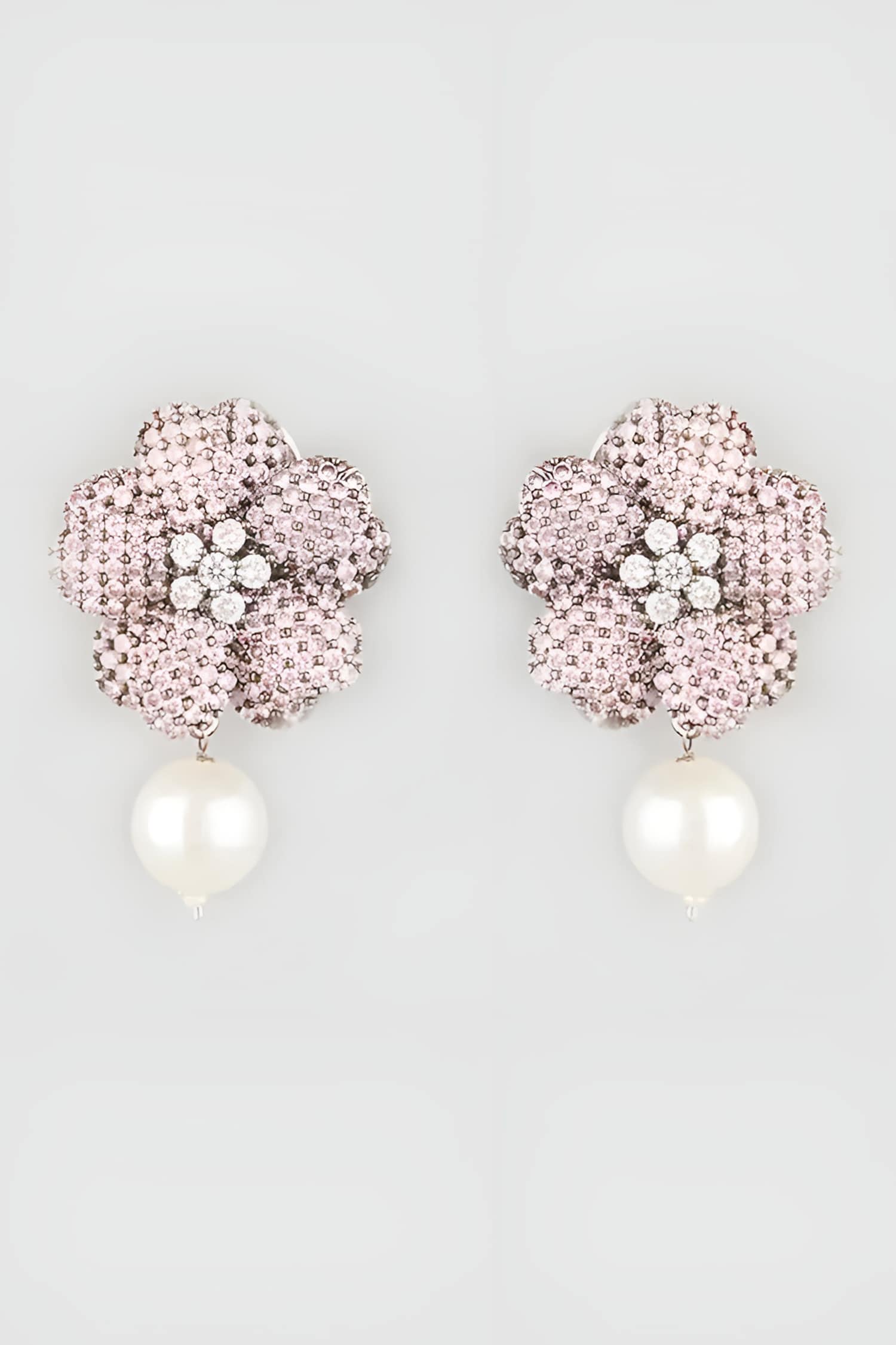 Flower Embellished Earrings 