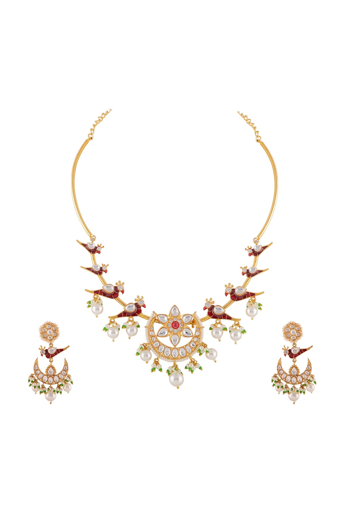 Botanic Embellished Necklace Set 