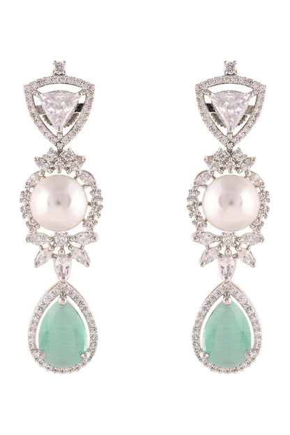 Drop Stone Embellished Zircon Necklace Set 