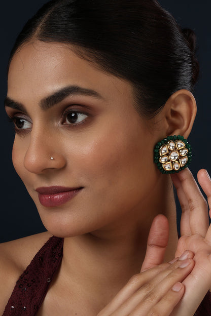 Geometric Carved Earrings 