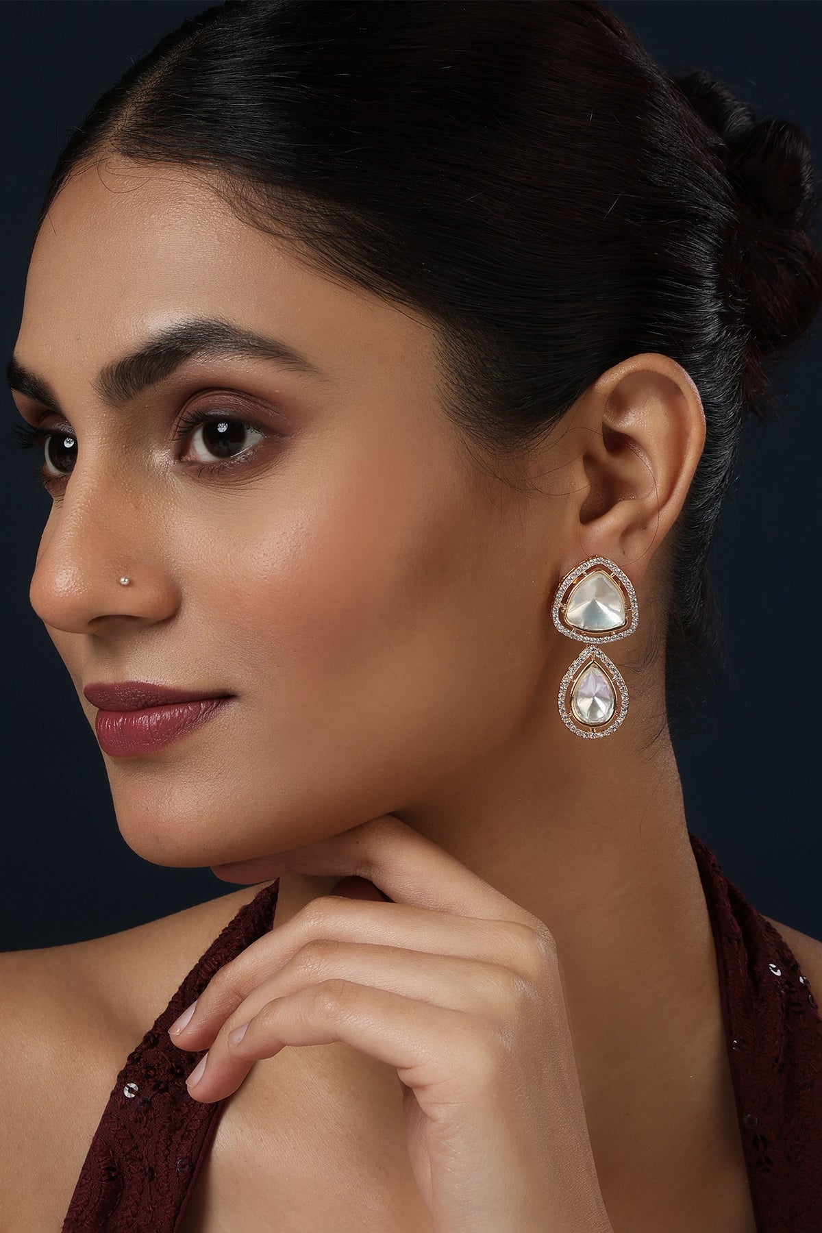 Crystal Embellished Earrings 