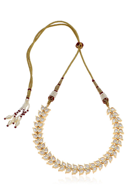 Carved Polki Embellished Necklace Set 