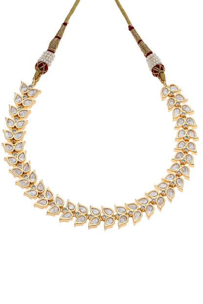 Carved Polki Embellished Necklace Set 