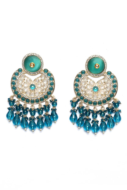 Kundan Embellished Chandbali Earrings 