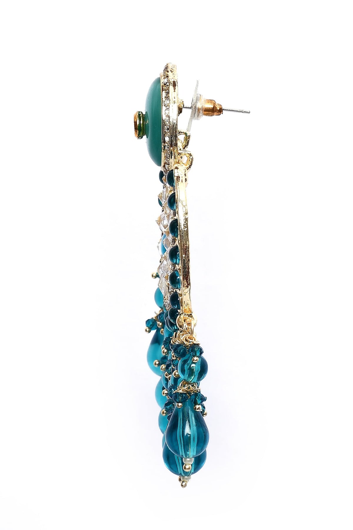 Kundan Embellished Chandbali Earrings 