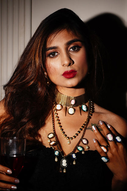 Victorian Stone Embellished Choker 