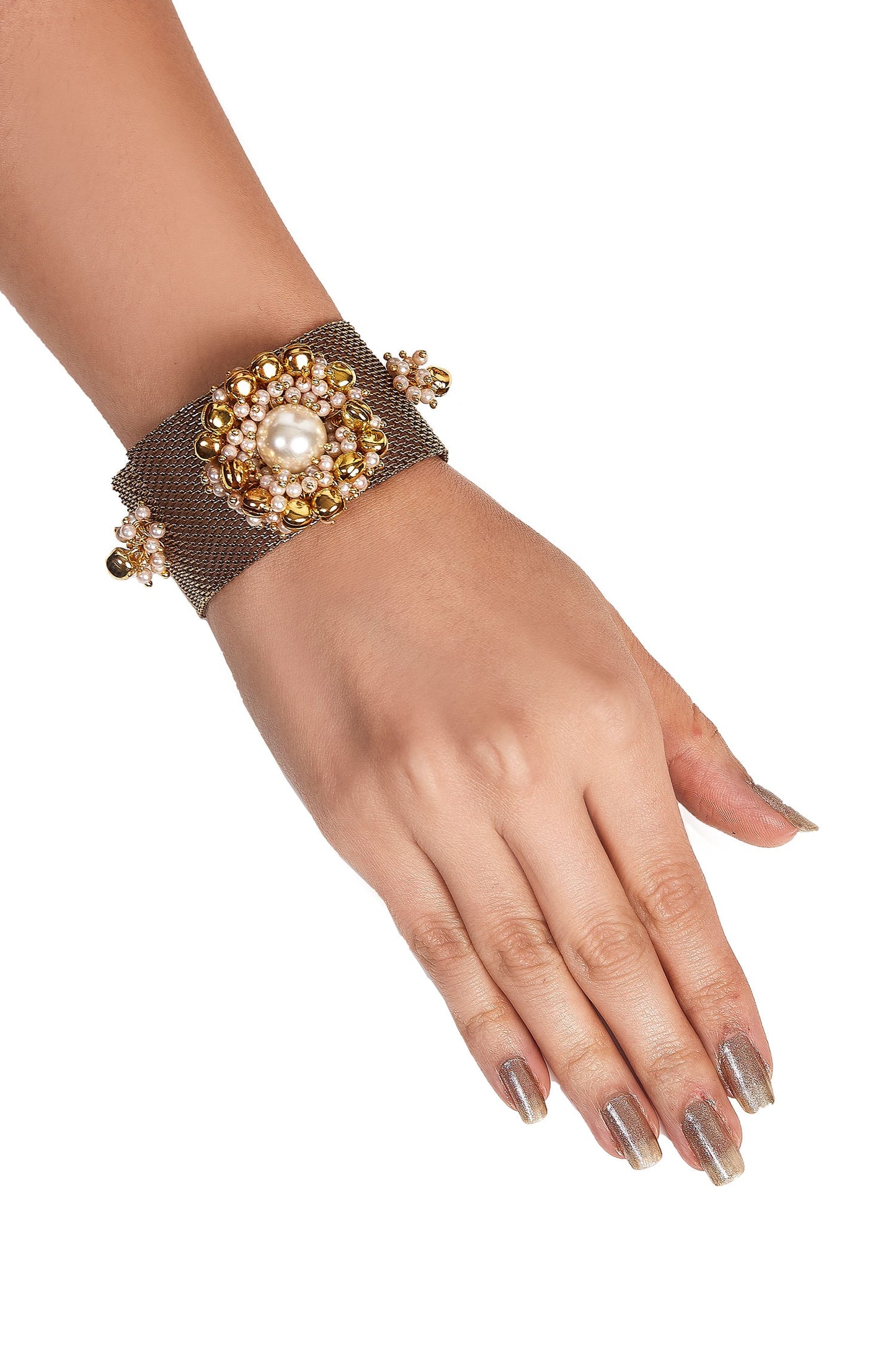 Ghunghroo Embellished Mesh Bracelet 