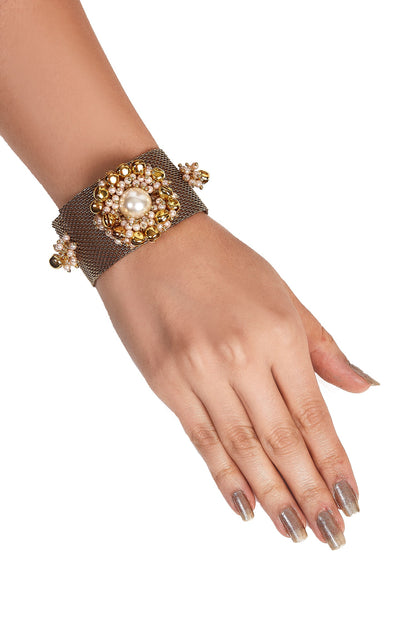Ghunghroo Embellished Mesh Bracelet 