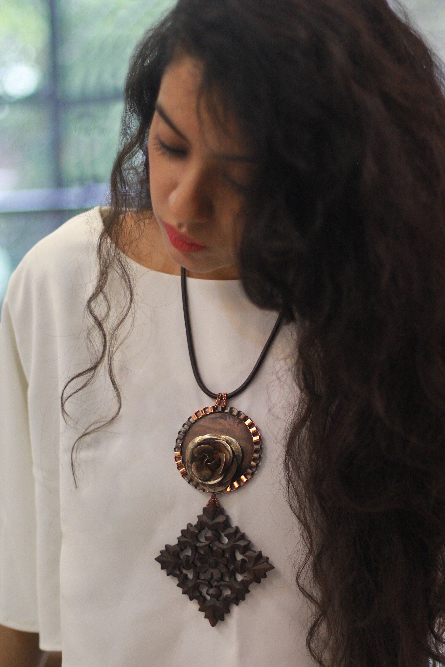 Rustic Rose & Romance Necklace 
