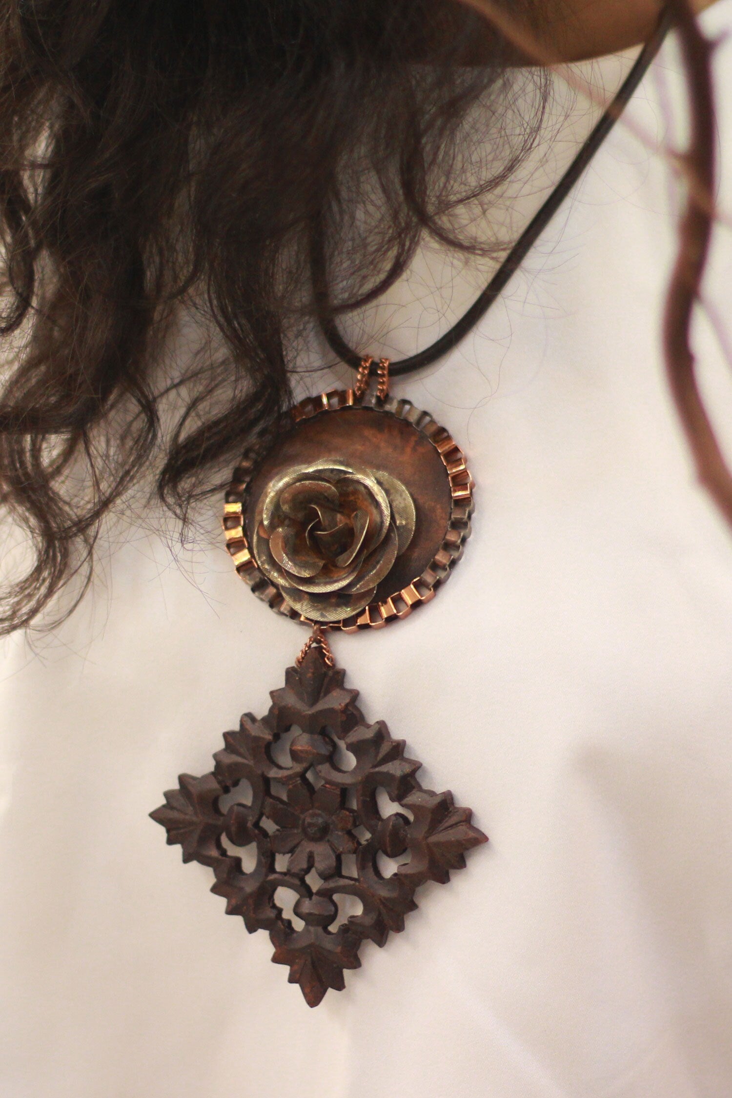 Rustic Rose & Romance Necklace 