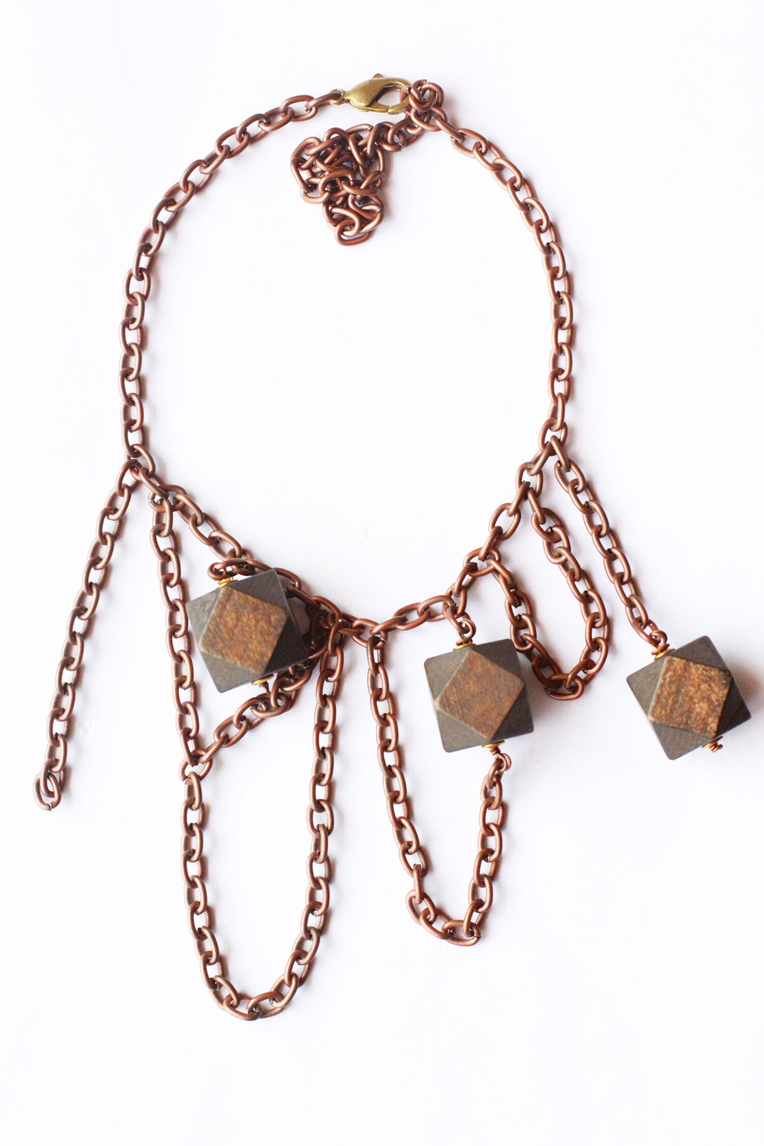 Hexagon Drops Necklace 