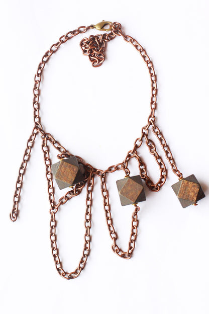 Hexagon Drops Necklace 