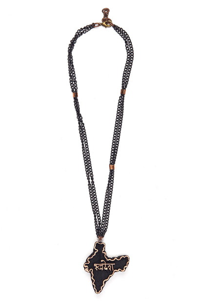 Swadesh Carved Pendant Necklace 