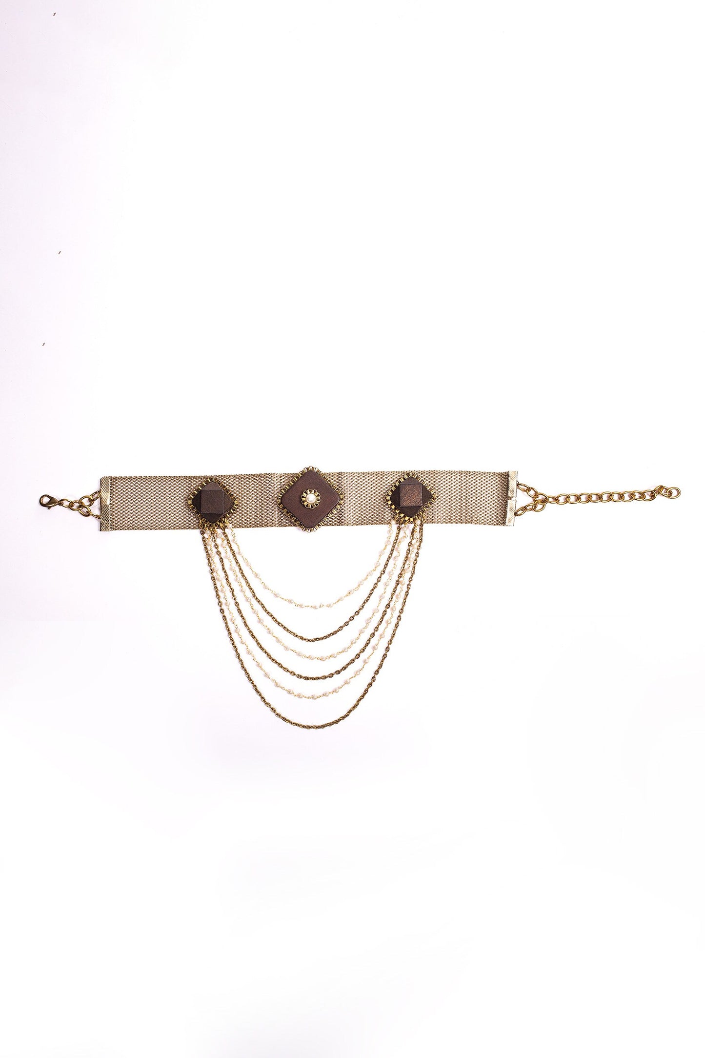 Sawdust & Pearl Tassel Choker 