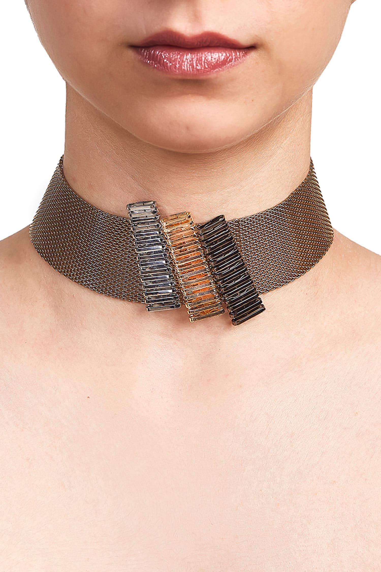 Zigzag Mesh Choker 