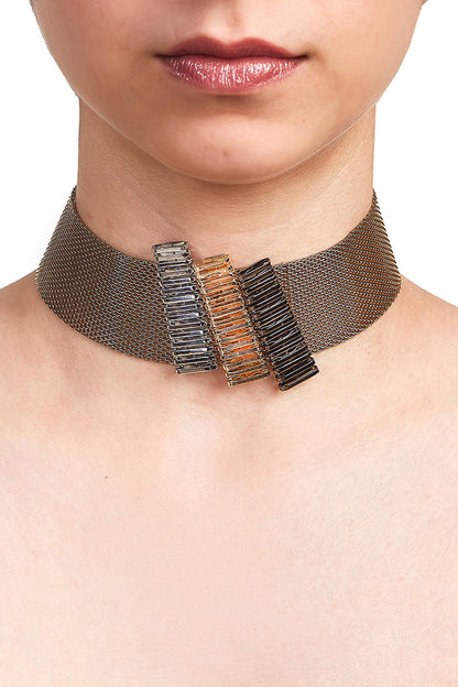 Zigzag Mesh Choker 
