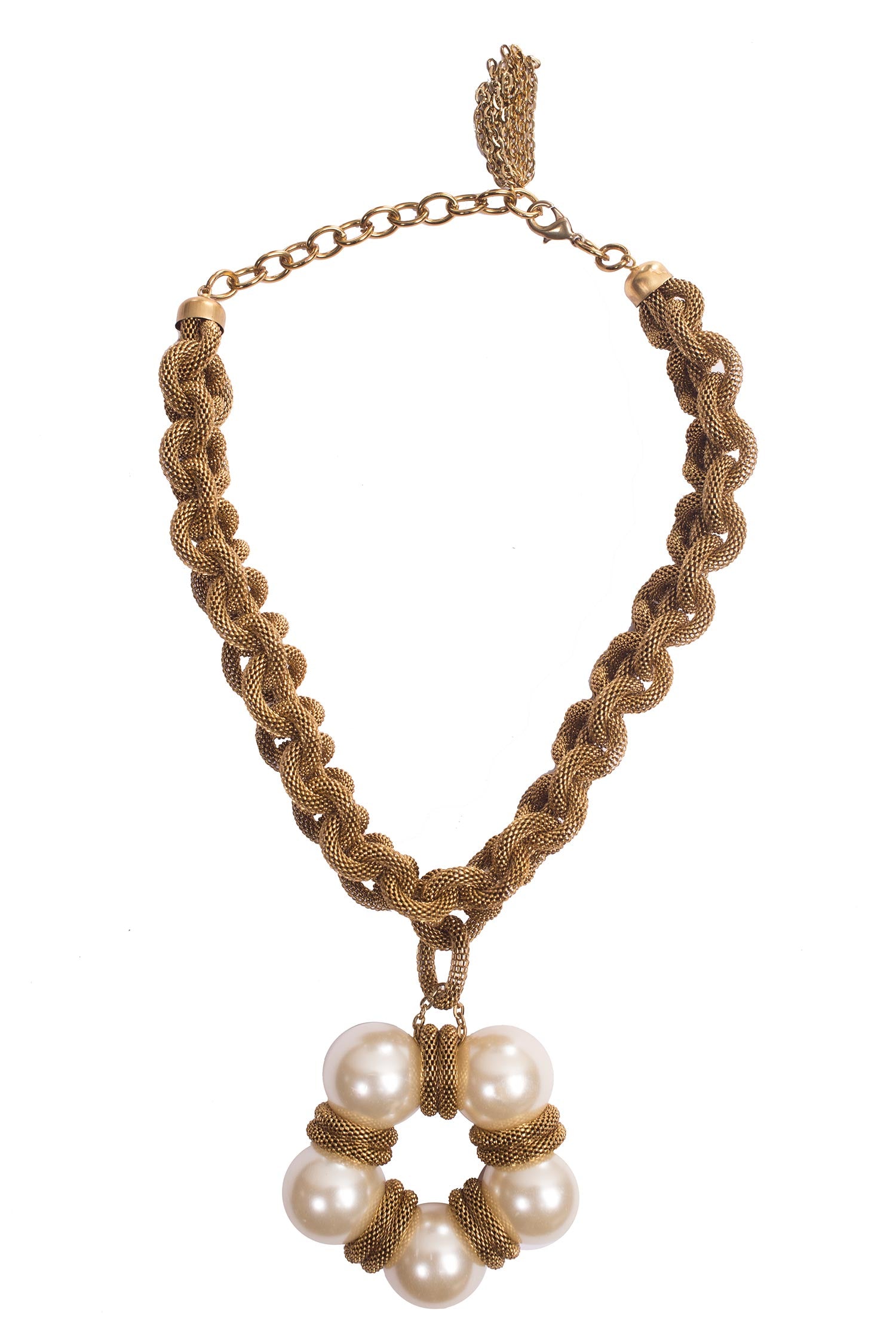 Pretty Pearl Love Choker Necklace 