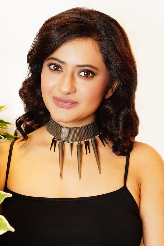 Spiked Mesh Necklace 