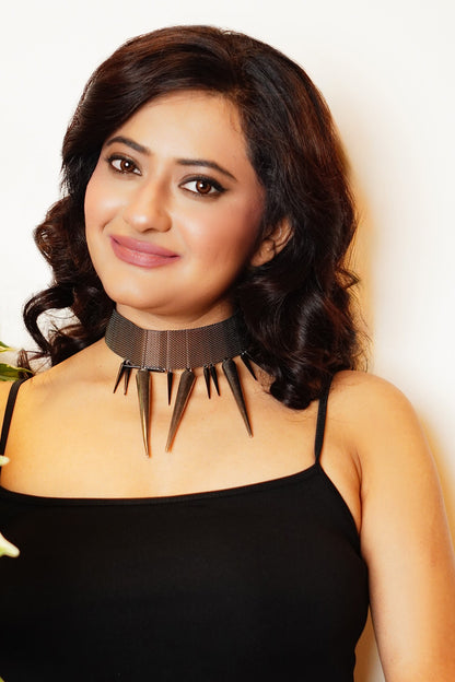 Spiked Mesh Necklace 