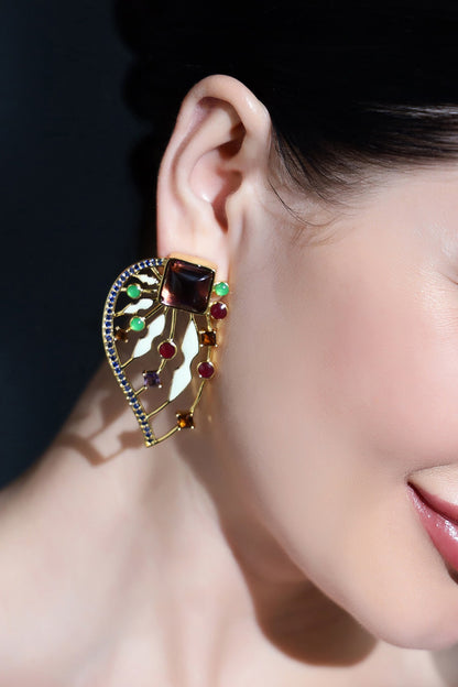Gabrielles Wings Embellished Dangler Earrings 