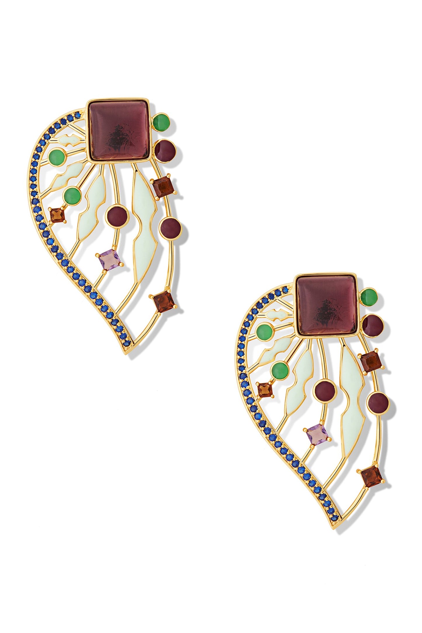 Gabrielles Wings Embellished Dangler Earrings 