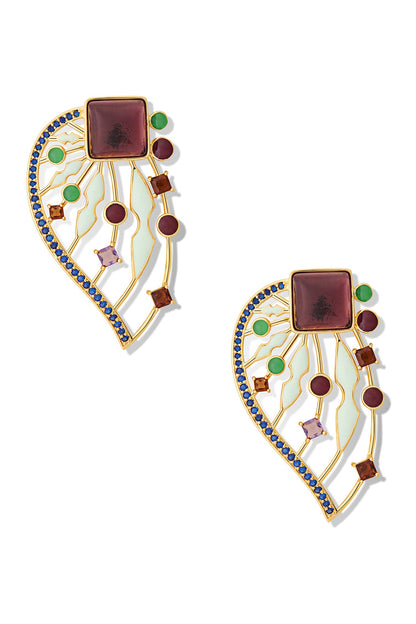 Gabrielles Wings Embellished Dangler Earrings 