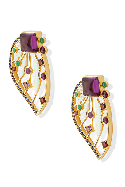 Gabrielles Wings Embellished Dangler Earrings 