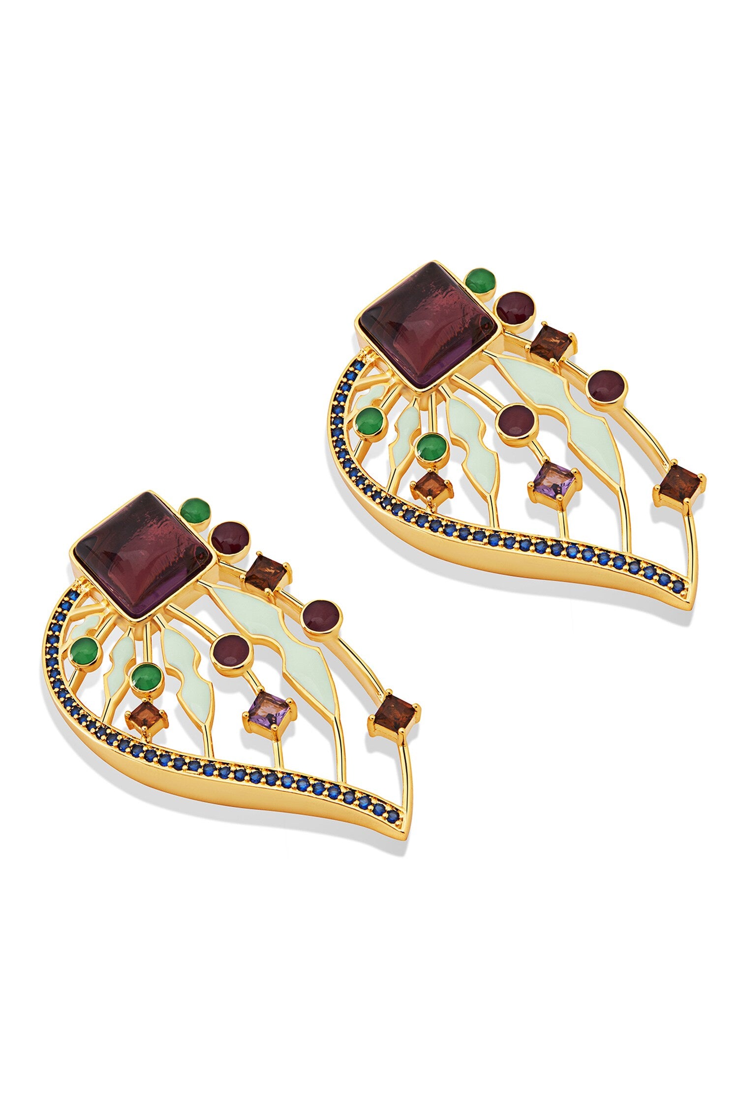 Gabrielles Wings Embellished Dangler Earrings 