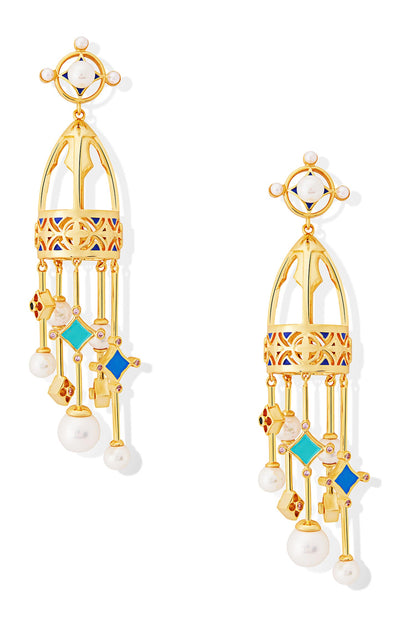 Lunas Mantle Embellished Jhumka Earrings 