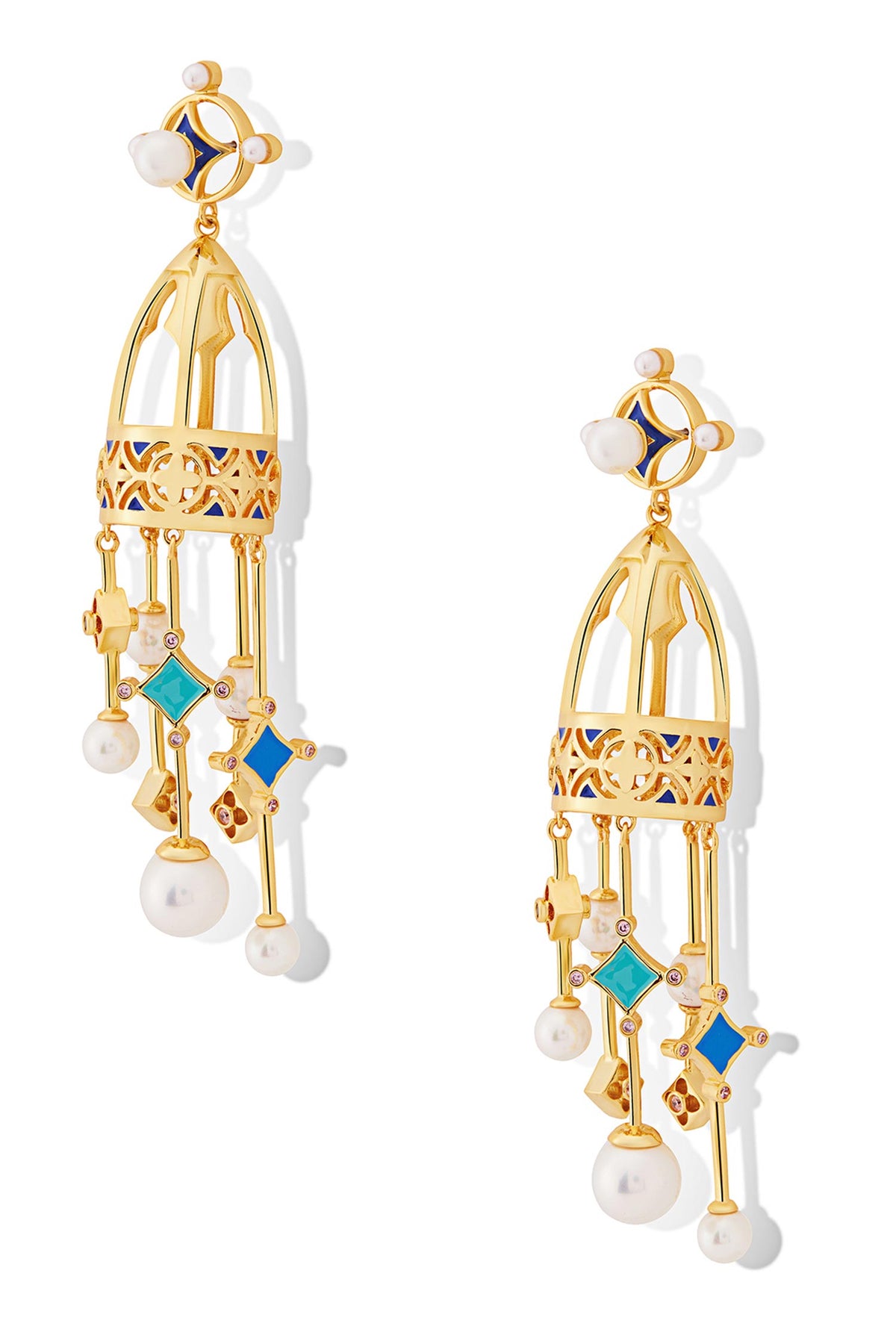 Lunas Mantle Embellished Jhumka Earrings 