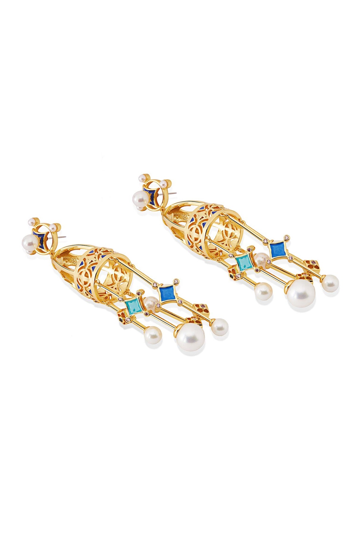 Lunas Mantle Embellished Jhumka Earrings 