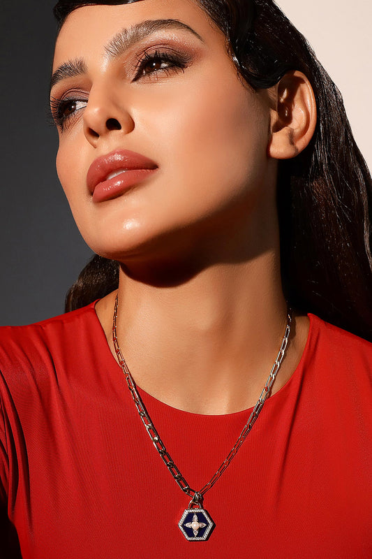 Sabines Sigil Embellished Pendant Necklace 