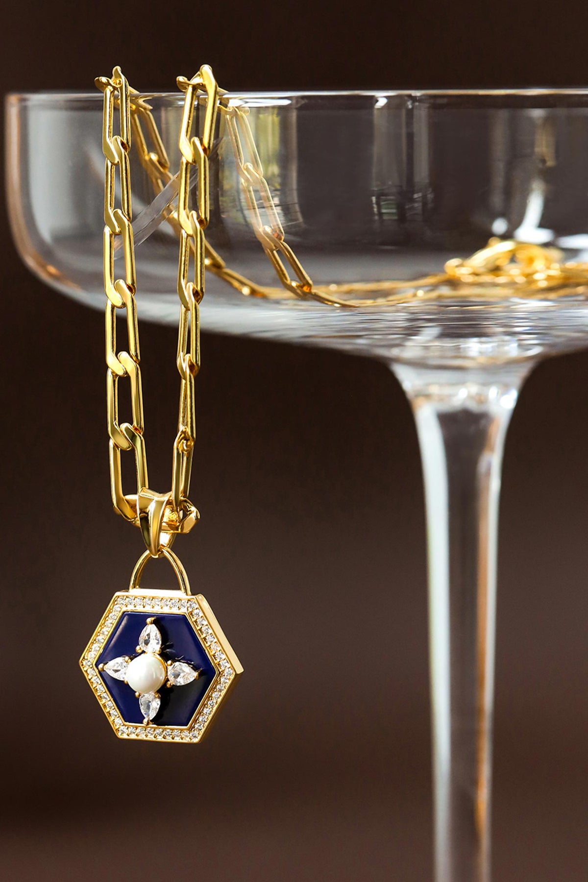 Sabines Sigil Embellished Pendant Necklace 