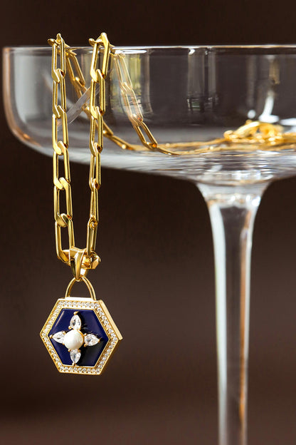 Sabines Sigil Embellished Pendant Necklace 