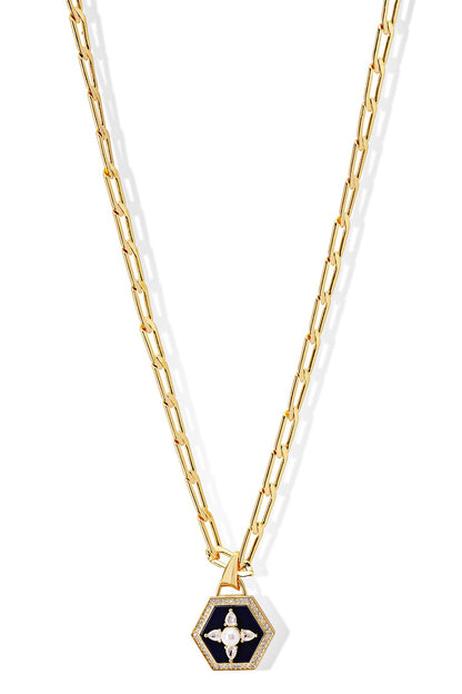 Sabines Sigil Embellished Pendant Necklace 
