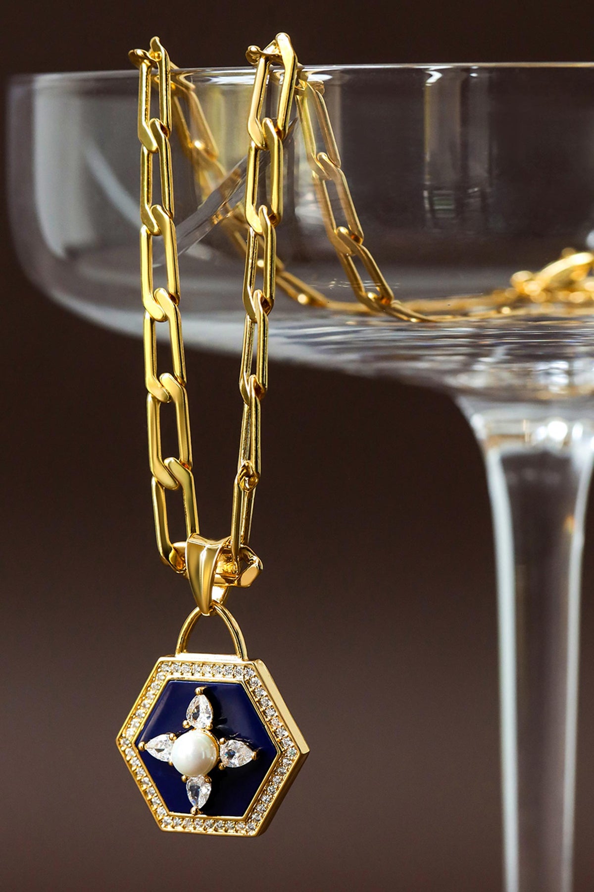 Sabines Sigil Embellished Pendant Necklace 